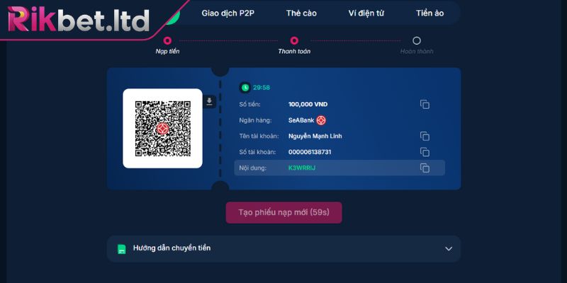 Nạp Và Rút Tiền RIKBET 2 Hướng dẫn gửi vốn đơn giản và nhanh chóng tại RIKBET