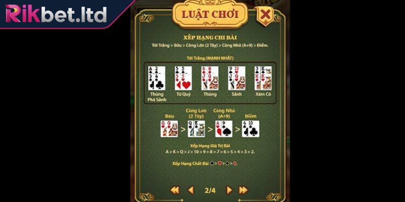 Cách Chơi Bài Bửu 4 Lá RIKBET Và Bí Quyết Độc Quyền 1 Luật cơ bản trong cách đánh game bài Bửu 4 lá RIKBET